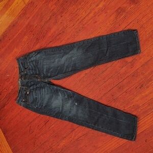 American Eagle Dark Wash Distressed Vintage Hi-Rise Sz 2